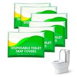 Disposable Toilet Seat Covers, Pack of 60 Flushable and Biodegradable Paper Toilet Covers for Public Toilets, Travel Accessories, Anti Germ Barrier Toilet Seat Covers, Keep Safe & Clean, 6 Packs of 10