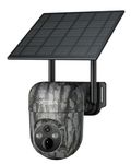 Xega 4G Solar Powered Wildlife Camera with SIM Card, No WiFi CCTV Camera, 2K PTZ Trail Camera Outdoor Wireless with Remote Access Night Vision Live Streaming Motion Detection IP66(Not Support WiFi)