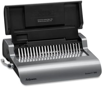 Fellowes 5216901 Quasar 500 Electric Comb Binding System, 16 7/8 x 15 3/8 x 5 1/8, Metallic Gray