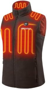 Venustas Men's Fleece Heated Vest with Battery, Lightweight Insulated Electric Vest