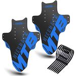 NICEDACK Mudguards Mountain Bike, 2 Pieces Mudguard Fit 20-29 Inch MTB Mudguard Front and Rear Compatible Bicycle Splash Guard (Blue)