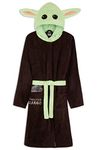 The Mandalorian Baby Yoda Dressing Gown Mens, Mandalorian Hooded Bath Robe, Men's Gifts (Brown, M)