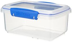 Sistema KLIP IT Food Storage Container | 1 L | Airtight & Stackable Meal Prep Container with Lid | School Lunch Box | BPA-Free | 1 Count