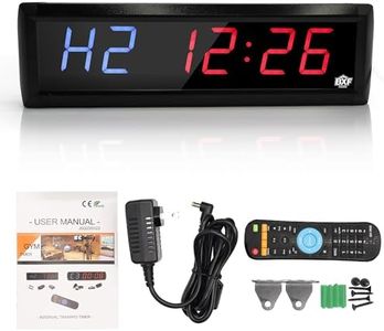 BXF SPORTS Programmable Gym Interval Timer, 13.3" LED Wall Workout Timer with Remote, Custom EMOM, Tabata, FGB, Count Up/Down and Stopwatch for Home Garage Gym