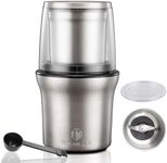 DR MILLS Electric Spice and Coffee Grinder, Grinder and Chopping Knife, Removable Cup, Washable Knife and Wash-Free Cup Made of SUS304 Stainless Steel (DM-7412N+)