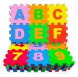 VGRASSP 36 Pieces Alphabet & Number Floor Mats for Kids, Puzzle EVA Foam Mat for Children above 2 Years