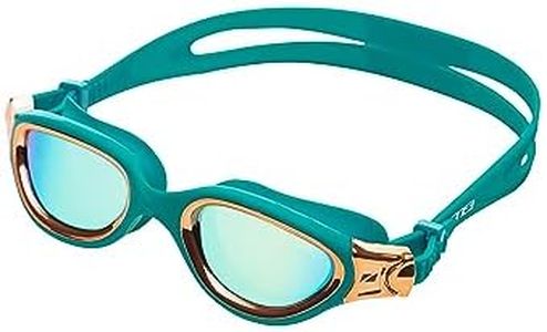 ZONE3 Venator-X Swim Goggles With Anti-Fog LUCID Lenses, Clear Vision, No Leaking, Comfortable For Both Open Water And Pool Swimming/Unisex Teal/Copper Color