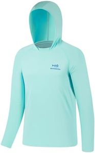BASSDASH Youth UPF50+ Performance T Shirt with Hood Long Sleeve Fishing Hiking Sun Shirt FS03Y