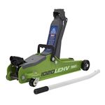 Sealey 1020LEHV 2tonne Low Entry Short Chassis Trolley Jack - Hi Vis Green