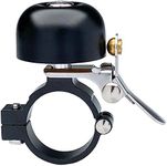 Zotemo Brass Bike Bell Pro, All Metal Body, Loud Decent Tone Bicycle Ring Bell for Adults and Kids (Black)