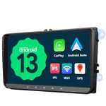Eonon 9 inch Android 13 2+32GB Car Stereo CarPlay Android Auto MirrorLink Bluetooth Radio USB for Volkswagen SEAT Skoda Polo Golf V/VI T5 support Video Output OBDII DAB+ Backup Camera Headunit VWA13