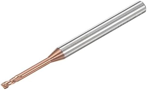 uxcell Square Nose End Mill, 2mm Solid Carbide AlTiSin Coated Long Reach CNC Router Bits 2 Flutes Milling Cutter with Extended Neck, 16mm Cutting Length 4mm Shank