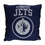 Northwest NHL Decorative Pillows- Enhance Your Space with Woven Throw Pillows - 14" x 14" - Playing Field at Your Home (Winnipeg Jets - Navy)