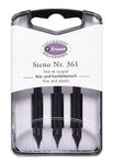 Brause 300361B - Pack of 3 Sténo metal nibs