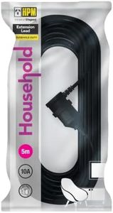 HPM Entertainment Extension Lead Black 5m