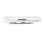 ONEX® OHF60D-WH Kitchen Range Hood Fan 30 inch under cabinet, Stainless Steel Range Hood Fan, hotte de cuisine 30 pouces - 3 Speed Fan, 700 CFM, Soft Touch Control Panel (White)