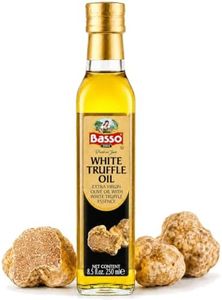 BASSO 1904 White Truffle Infused Oil, 8.5 fl oz (250ml) – Premium Italian Gourmet Truffle Olive Oil, Non-GMO, Cold-Pressed, Perfect for Pasta, Steak, Salads & Pizza