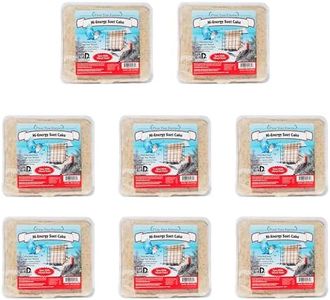 BestNest 8 Pack Pine Tree Farms Hi-Energy Suet Cakes, 3 lb Each – Large Bird Food Blocks with Seeds & Nuts – High Calorie Suet for Wild Birds – Platform or Large Suet Feeder Compatible – USA Made