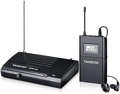 TAKSTAR WPM-200 UHF Wireless in-Ear Monitor System 6 Channels & Bodypack Monitoring, 164Ft Transmission Distance in-Earphone Wireless Monitoring System for Stage, Church, Studio, Musicians