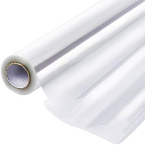 PerkHomy Clear Cellophane Wrap Roll 16" x 100' 3 Mil Thick Cellophane For Gift Basket Treats Goodie Wrapping Craft Flower Bouquet Plastic (Clear, 100ft (16in Width))