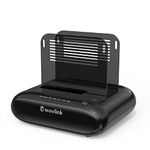 Wavlink Dual Bay External Hard Drive Docking Station, USB 3.0 to SATA I/II/III for 2.5 or 3.5in HDD, SSD with Fixed Bezel, Support Offline Clone Function, UASP 6Gbps [ 2x16TB Support]-Upgraded