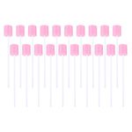 Healifty 200Pcs Pink Disposable Mouth Swabs Mouth Cleaning Swabs Sponge Oral Care Sponges Foam Toothbrush for Dentists Oral Care