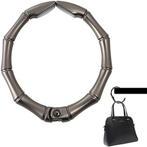 POKOTO Bag Hook Hanger, Holds Up to 33LB, Purse Hook for Desk, Under Table Bar Handbag Hanger, ledges, etc. Stylish Purse Holder Storage, Handbag Clips Hooks Holder Ring (S-Matte Gun Metal)
