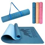 Sporzilla ® Premium XL Fitness and Yoga Mat, Extra Wide 80 cm, 8 mm Thick, Non-Slip & Non-Toxic, with Guide Lines