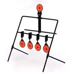 Gexgune Tactical 5-Plate Reset Shooting Target Spinner Target Hunting Shooting Target Metal Steel Auto Reset Targets Paintball Archery Slingshot BB Gun