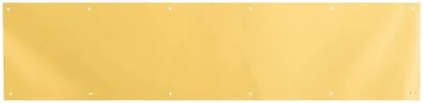 Prime-Line MP4618 Kick Plate, 8 In. x 34 In., Brite Brass on Aluminum Door Kick Plate (Single Pack)