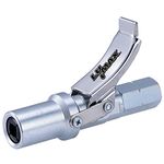 LUMAX LX-1403 Silver Heavy-Duty Quick Release Grease Coupler, 1/8" NPT, 1 Pack. Integrated Non-Return Valve enables Unit to be Disconnected Easily at pressures up to 15,000 PSI.