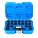 BELEY 22pcs Wheel Lock Lug Nuts Removal Set, Automotive Wheel Anti-Theft Screws Remover Socket Keys Remover Kit for Audi