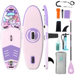 Niphean (Ultra-Light) Inflatable Paddle Board with StabilTrac Fin and Durable SUP Accessories, 10'/7'6'' Stand Up Paddle Boards for Adults & Youth, Versatile Yoga Paddle Board