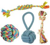 Agirav Tail Dog Toys + Dog Chew Toys + Puppy Teething Toys + Rope Dog Toy + Dog Toys for Small to Medium Dog Toys + Dog Toy Set(Pack of 4 Combo NO.1)