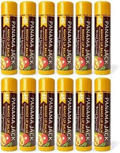 Panama Jack Sunscreen Lip Balm - SPF 45, Broad Spectrum UVA-UVB Sunscreen Protection, Prevents & Soothes Dry, Chapped Lips, Mango, 12-pack