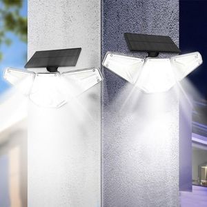 GIGAWATTS GW-211 113 LED Solar Wall Light with PIR Motion Sensor & Panel BIS Approved Dusk to Dawn Wireless 3 Modes Waterproof Remote Control Security Lamp for Home Garden Patio (1 Pc, White)