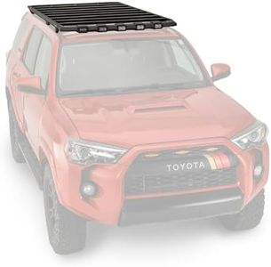 KUAT DEK Direct Mount Rooftop Platform Rack with Integrated Diode Dynamics Light Bar for Over-Hood Illumination, 2010-2024 Toyota 4Runner 5th Generation