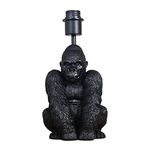 MiniSun Modern Matt Black Sitting Gorilla Table Lamp Base