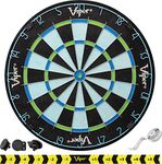 Viper Chroma Tournament Bristle Steel Tip Dartboard Set with Staple-Free Bullseye, Galvanized Metal Triangular Spider Wire for Reduced Bounce Outs, Increased Scoring; High-Grade Self-Healing Premium Sisal Board