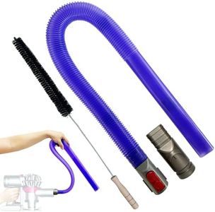 Vacuum Accessories & Attachment Compatible with Dyson V7 V8 V10 V11 V15 V6 DC58 DC59 - Dryer Vent Cleaner Kit & Refrigerator Condenser Coil Brush- Flexible Crevice Tool for Small Crevice