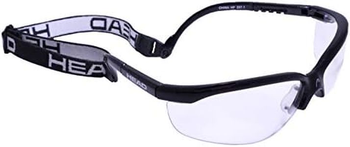 HEAD Racquetball Goggles - Pro Elite Anti Fog & Scratch Resistant Protective Eyewear w/UV Protection (Black)