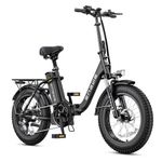 ENGWE L20 2.0 1125W Motor Peak, Upgraded Folding Electric Bike for Adults, 20 * 3.0" Fat Tire Step-Thru Ebike, 52V13Ah 68Miles 28MPH 75N.m Urban Commuter,7-Speed Gear-Black