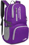 Meetrip 35L Ultra Lightweight Packable Backpack, Women Men Water Resistant Daypack for Outdoor Travel Hiking Camping Walking Cycling Climbing, Purple