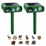 Outdoor Ultrasonic Animal Repellent – Solar Powered, Waterproof, Motion Sensor, Eco-Friendly, Deer, Dog, Cat, Raccoon, Squirrel, Skunk, Coyote, Fox, Rabbit, Geese, Ultrasonic Repeller 4pk
