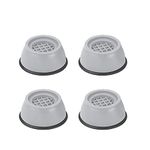 WHITEFLIP Washer Dryer Anti Vibration Pads with Suction Cup Feet, Fridge Washing Machine Leveling Feet Anti Walk Pads Shock Absorber Furniture Lifting Base (Set of 4 PCS)