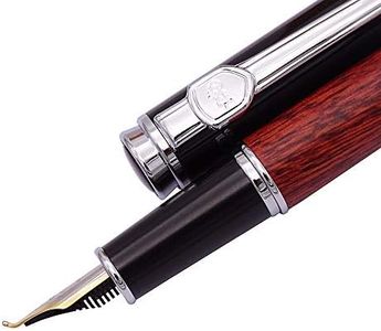 Pluma estilográfica Jinhao Nature Rose Wood, punta doblada (tamaño fino a ancho), pluma Fude para caligrafía, dibujo artístico y escritura a mano