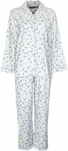 New Ladies Champion Floral Wyncette Pyjamas Nightwear Sleepwear Blue 24-26