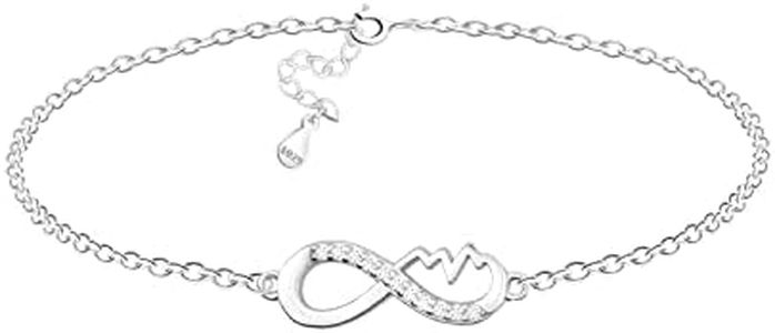 Sofia Milani - Pulsera para Mujeres en Plata de Ley 925 - con Circonita - Colgante de Infinito - B0332