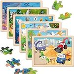 Wooden Puzzles for Kids Ages 3-5, 6