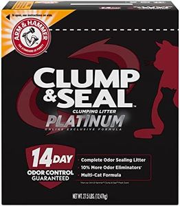 ARM & HAMMER Clump & Seal Platinum Clumping Cat Litter, Multi-Cat, 27.5lb